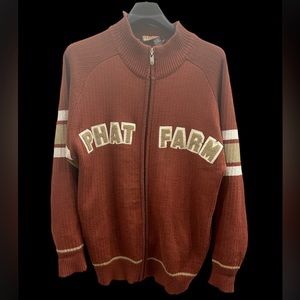 Vintage Phat Farm‎ Y2K Full Zip Sweater Men’s Large